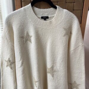 Rails Cream Sweater with Gold Star Accent